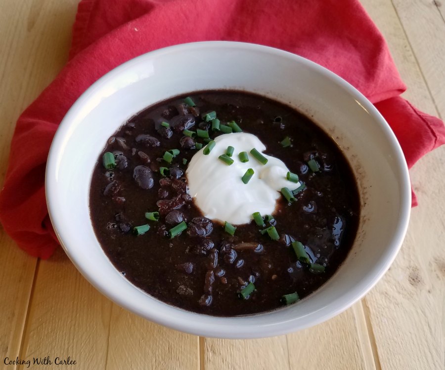 Cooking With Carlee Slow Cooker Black Bean Soup (from dried beans)