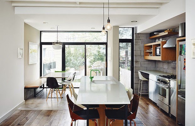 cocina y office estilo moderno industrial