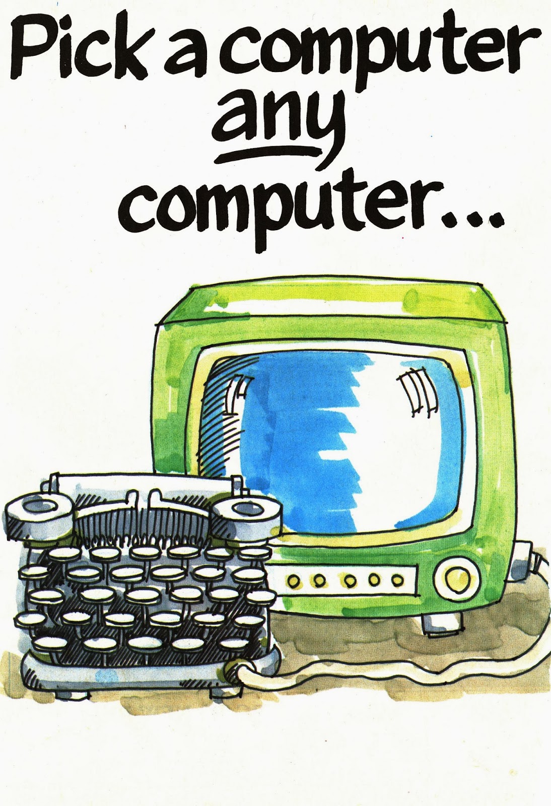 1980 Computer Advertisements: Retro computer advertisement