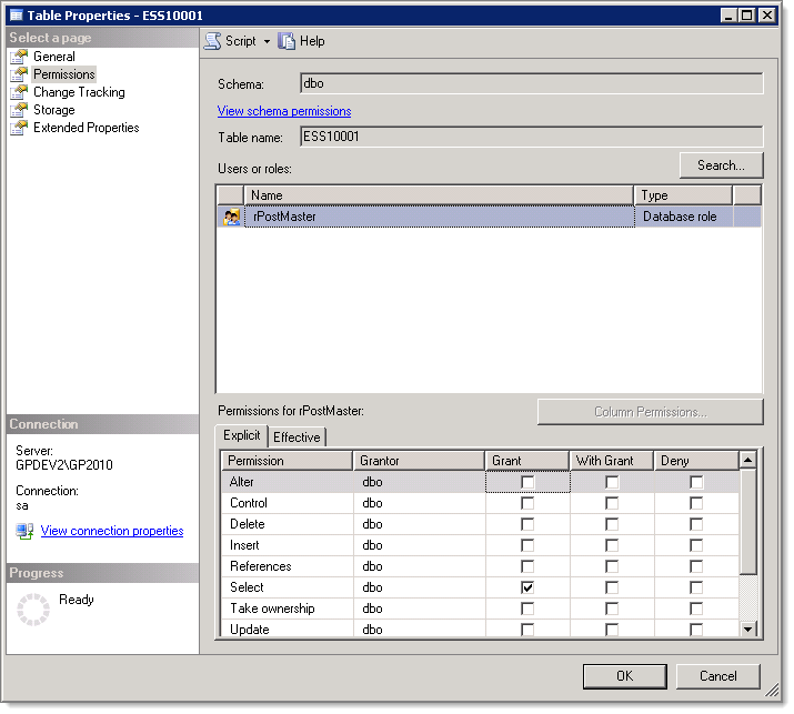 Dynamics GP Land: Checking SQL permissions on many SQL Server objects