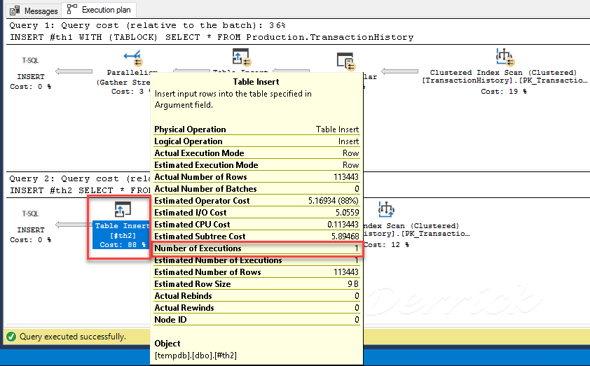 德瑞克：SQL Server 學習筆記 [Performance Tuning] Parallel INSERT … SELECT with