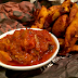Red-red stew with spiced plantain.