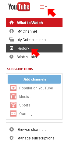youtube history
