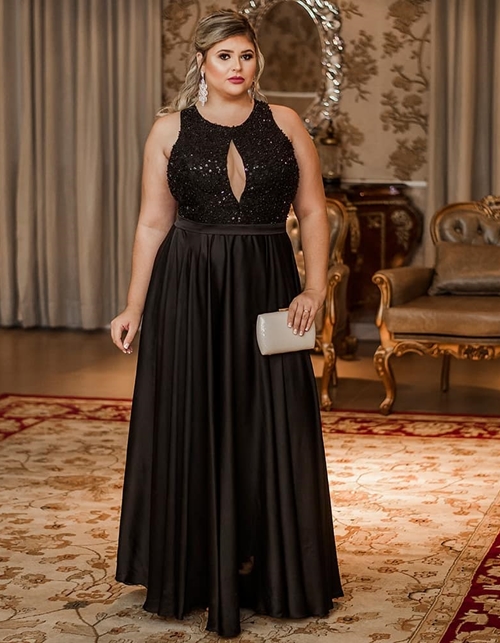 vestidos de festa longo plus size