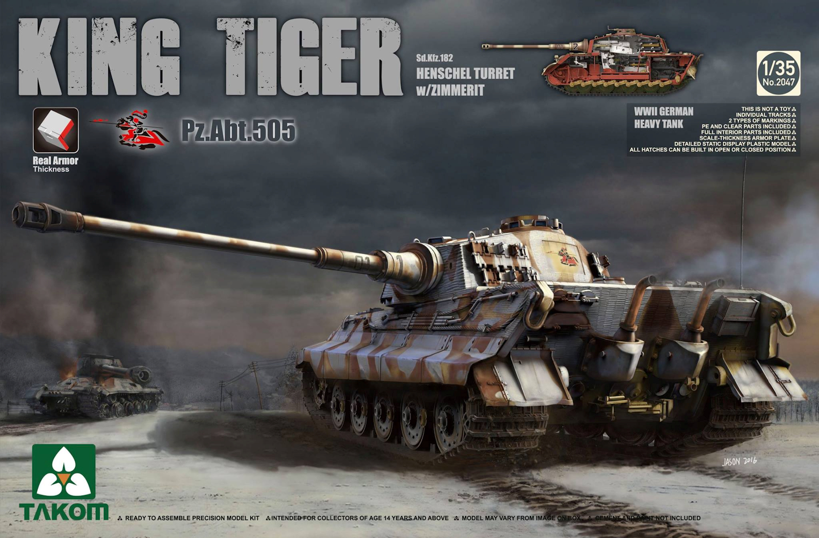 Sdkfz182 "King Tiger" tourelle Henshel 1/35e [Takom]
