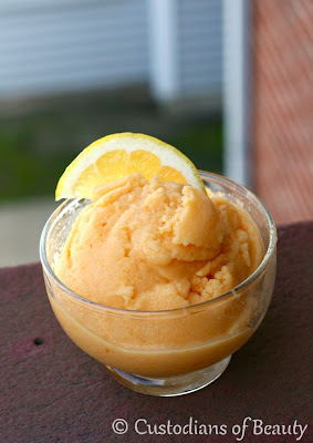 Peach Frozen Yogurt | Recipe | by CustodiansofBeauty.blogspot.com 