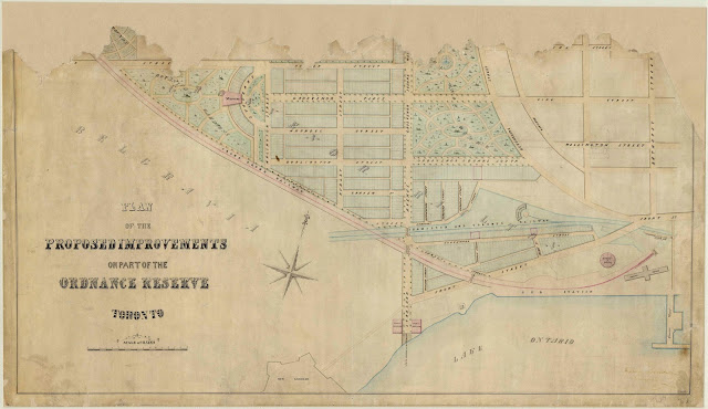 Map: 1856 Dennis & Boulton: Plan of the Proposed Improvements on Part of the Ordnance Reserve