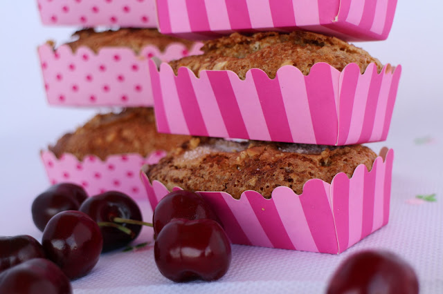 muffins-de-cerezas, cherry-muffins