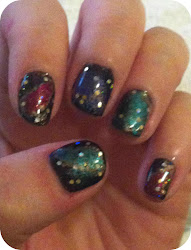 nails shellac galaxy tutorial cnd finish