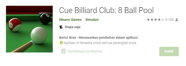 Cue Billiard Club: 8 Ball Pool 10 Aplikasi Game Billiard Offline & Online Terbaik
