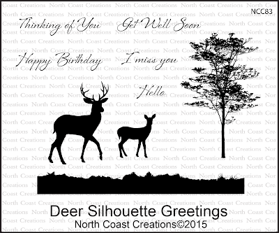 North Coast Creations Deer Silhouette Greetings
