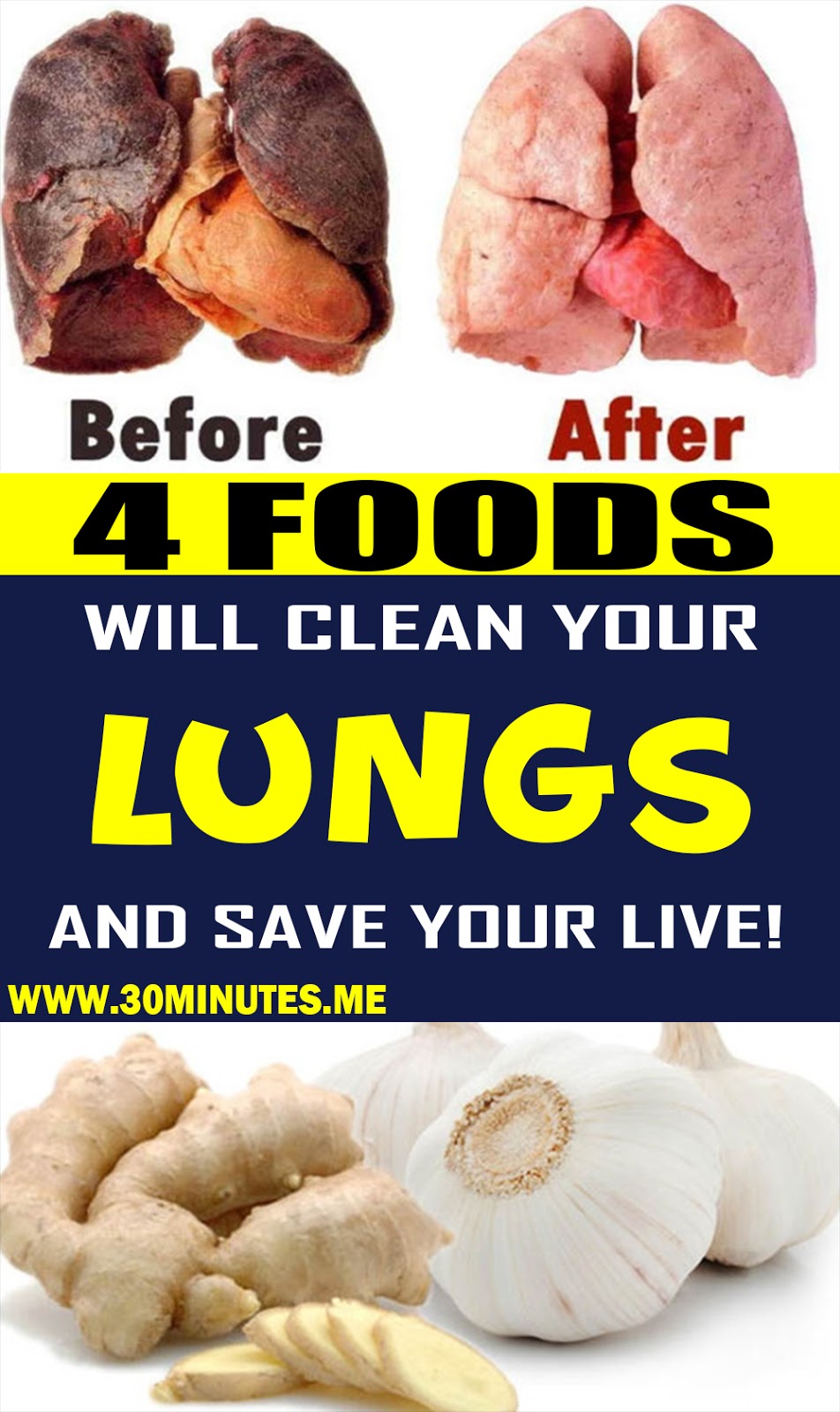 4 FOODS THAT WILL CLEAN YOUR LUNGS AND SAVE YOUR LIFE! HEALTH and