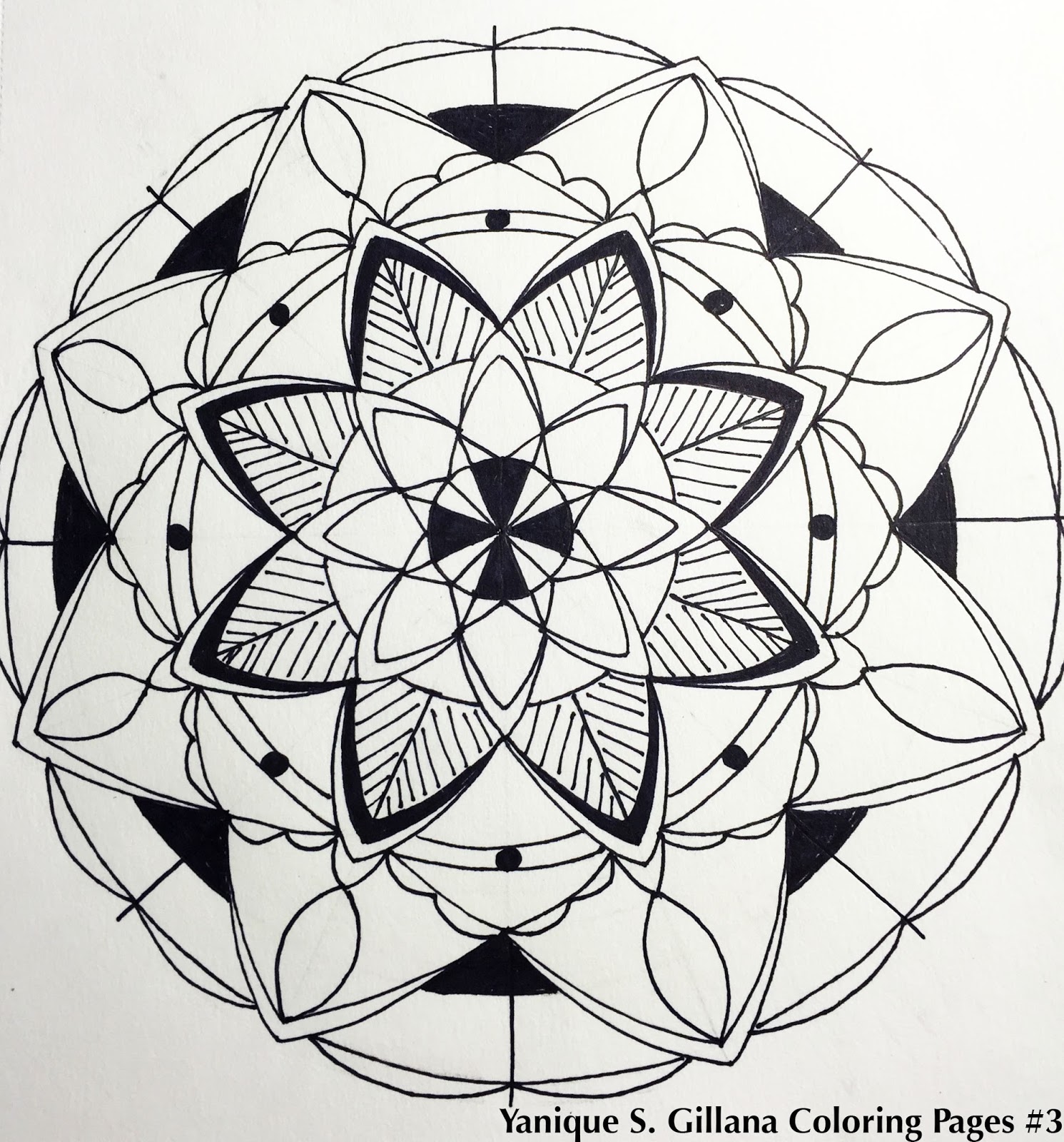 Yanique S. Gillana Weekly Coloring for Relaxation Mandala 3