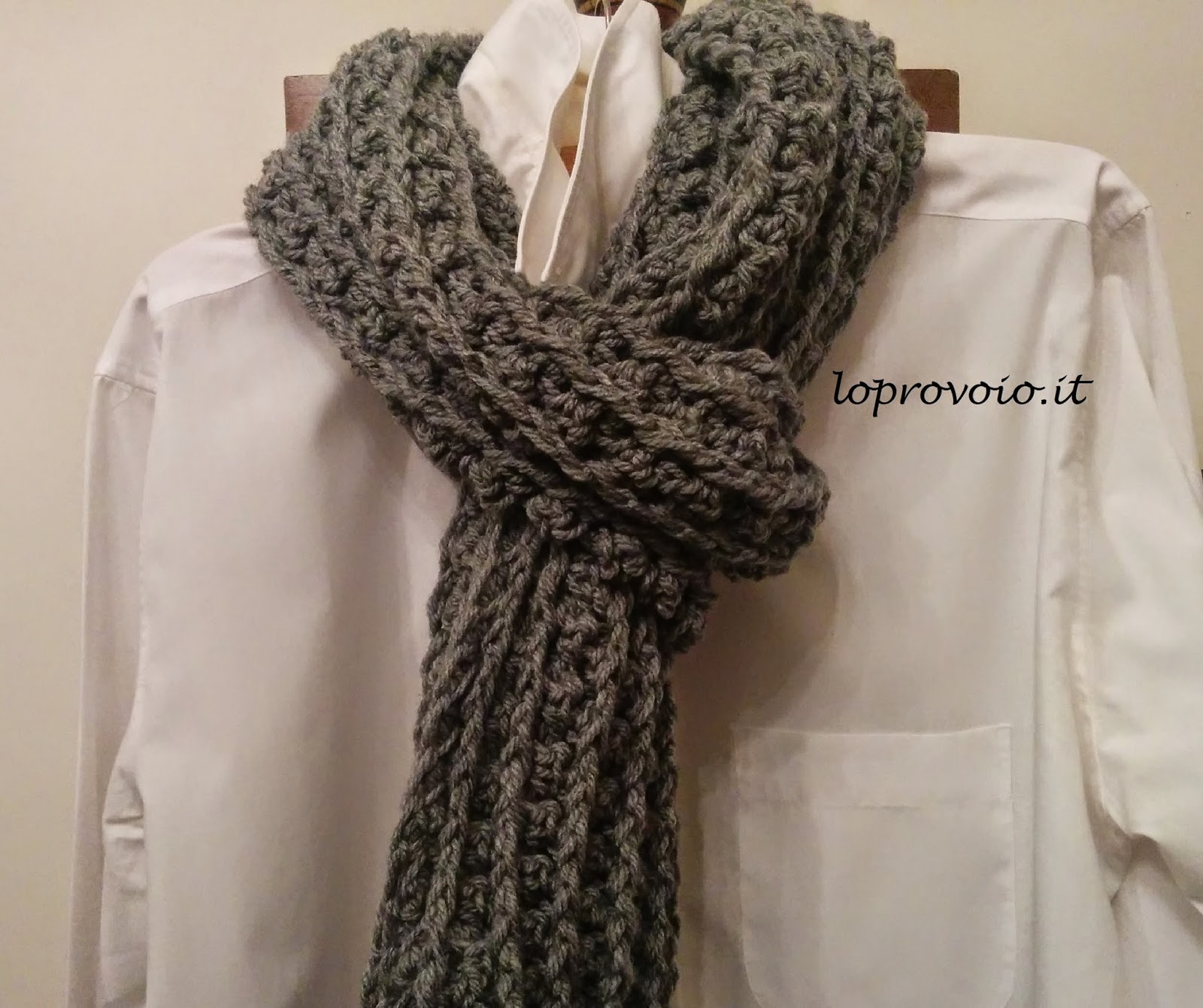 sciarpa uncinetto uomo
