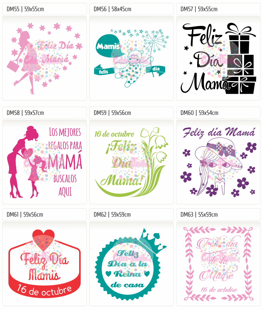 PLOTEO VINILO DIA DE LA MADRE PARA VIDRIERAS | CDM Vinilos Decorativos