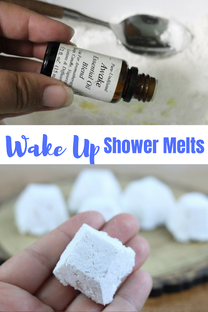 DIY how to make shower steamers with essential oils.  This easy DIY recipe turns your shower into an aromatherapy spa. Use recipes essential oils and with citric acid to make wake up shower melts. This homemade diy baking soda recipe uses EO to wake you up. Learn how to use these homemade shower discs for aromatherapy at home. #essenitaloils #showermelt