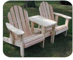 Double Adirondack Chair Plans projects wood bench Building PDF Plans 