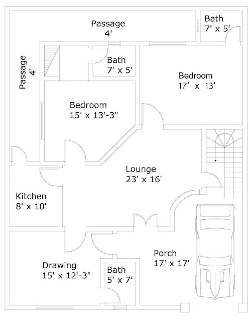 7 3 Marla House Map Design