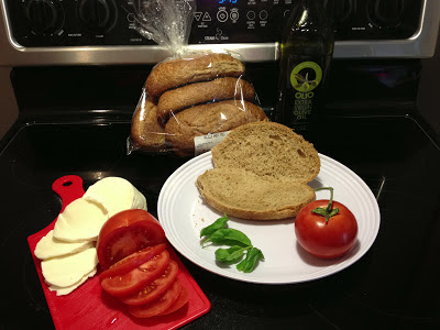 ingredients for a caprese sandwich