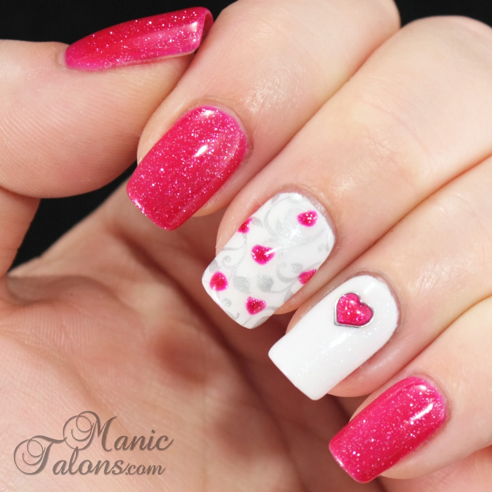 Manic Talons Nail Design: Valentine's Day nails with Red Carpet Manicure