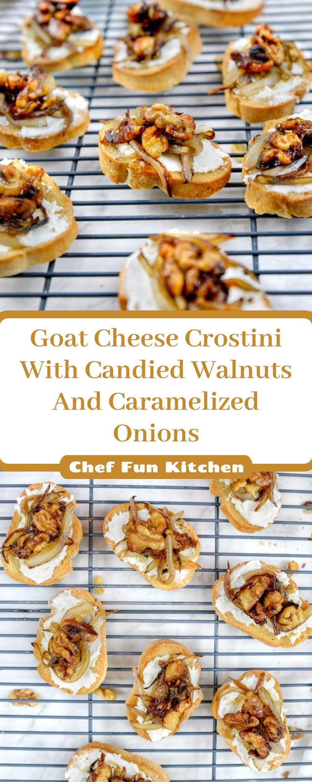 Goat Cheese Crostini With Candied Walnuts And Caramelized Onions Goat Cheese Crostini With Candied Walnuts And Caramelized Onions