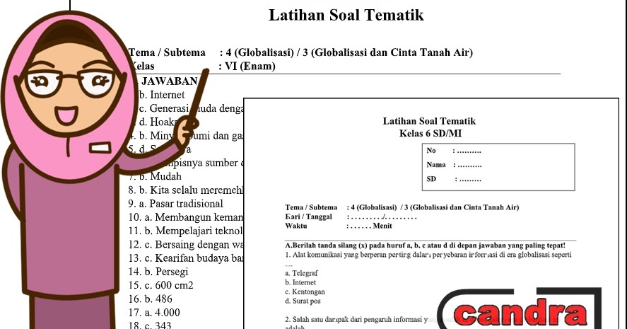 Soal Tematik Kelas 6 Tema 4 Subtema 3 Dan Kunci Jawaban Teori Dan Soal