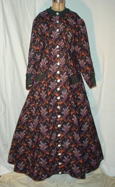 All The Pretty Dresses: Colorful 1870's Wrapper Dress
