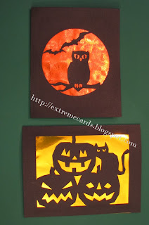 Halloween silhouette cards
