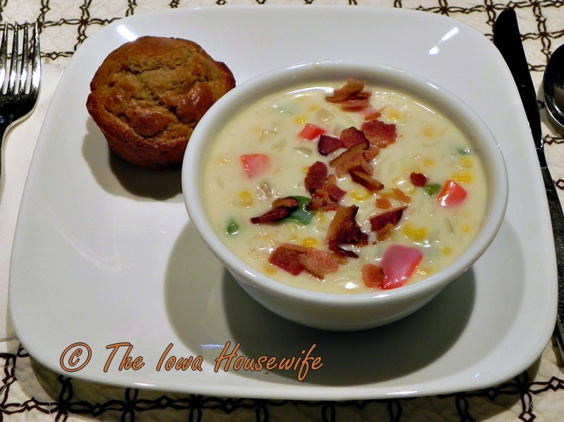 The Iowa Housewife Corn and Rice Chowder