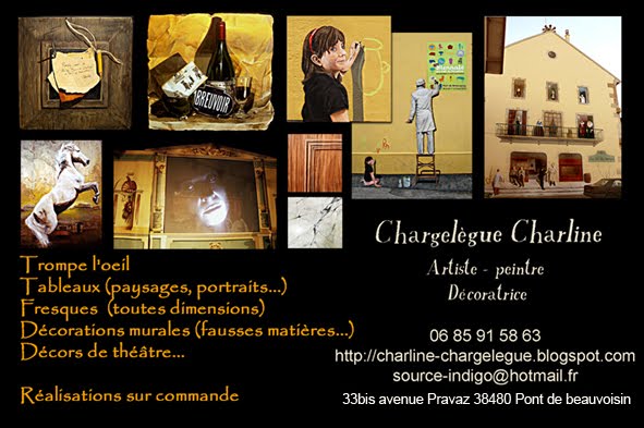 Peintre décoratrice, Fresque , trompe-l'oeil, tableau, décor de théâtre, Rhône-Alpes, Isère