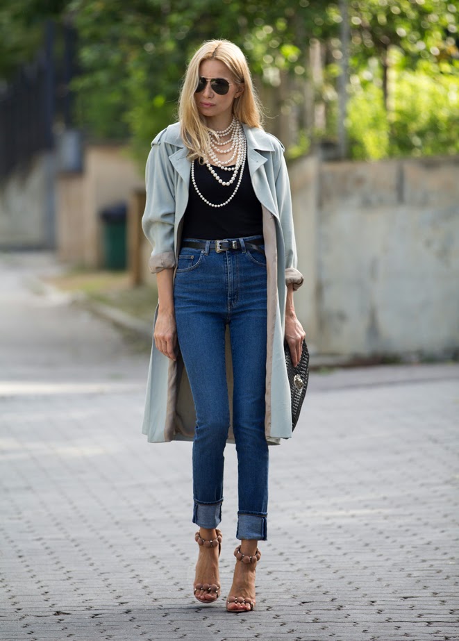 Street Style Inspiration High Waisted Jeans