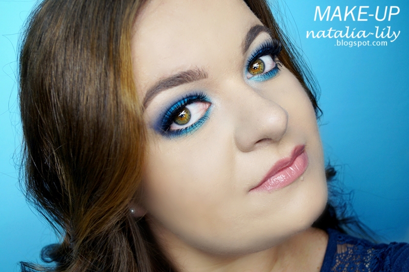 Natalia Lily Beauty Blog Makijaż Mocny Niebieski Makijaż Na