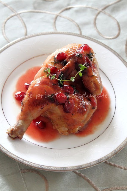 Puicute cu sos de merisoare/ Cornish Game Hens with Cranberry Sauce