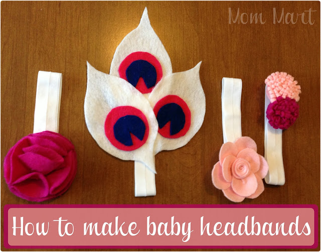 How to make felt flower baby headbands