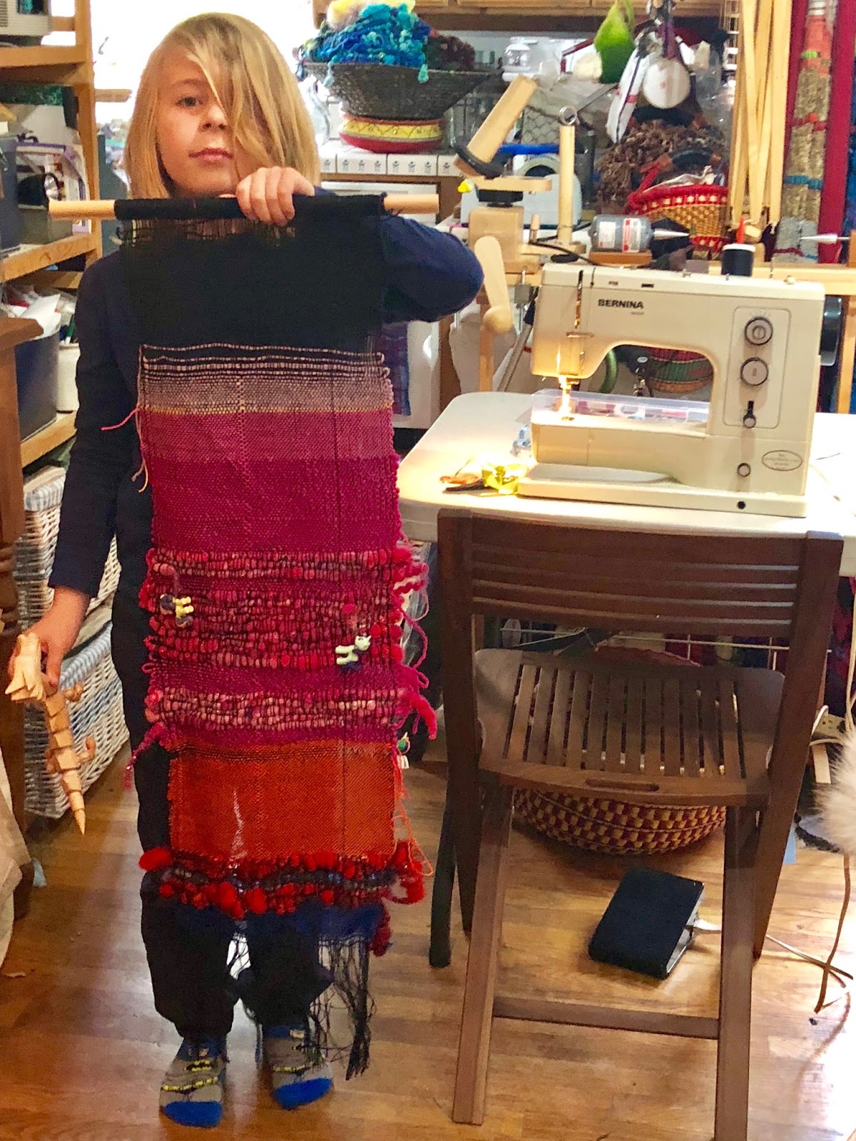 CENTERING WITH FIBER: Saori Santa Cruz Mom's and kid's weave and sew ...
