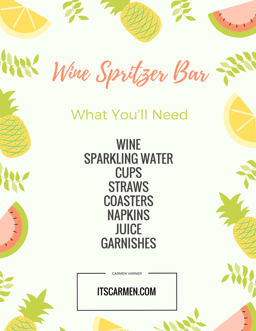How to Create Your Own Wine Spritzer Bar / Carmen Varner // Lifestyle