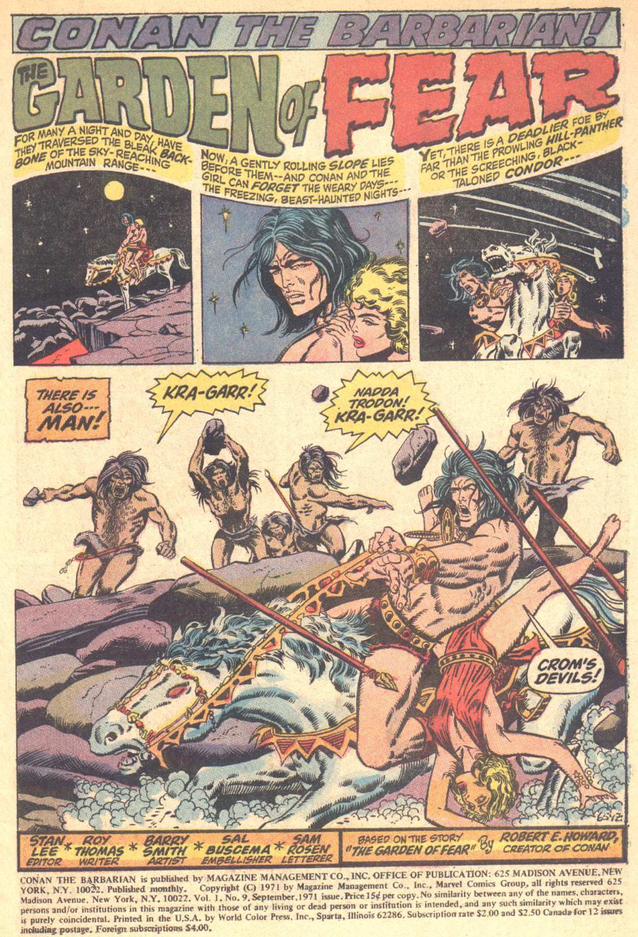 Read online Conan the Barbarian (1970) comic -  Issue #9 - 2