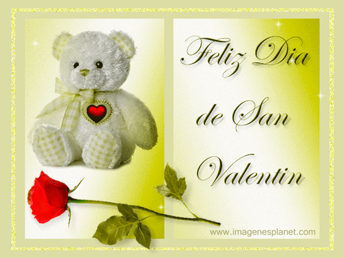 Tarjetas y Postales para el Dia del Amor y la Amistad con peluches y rosas