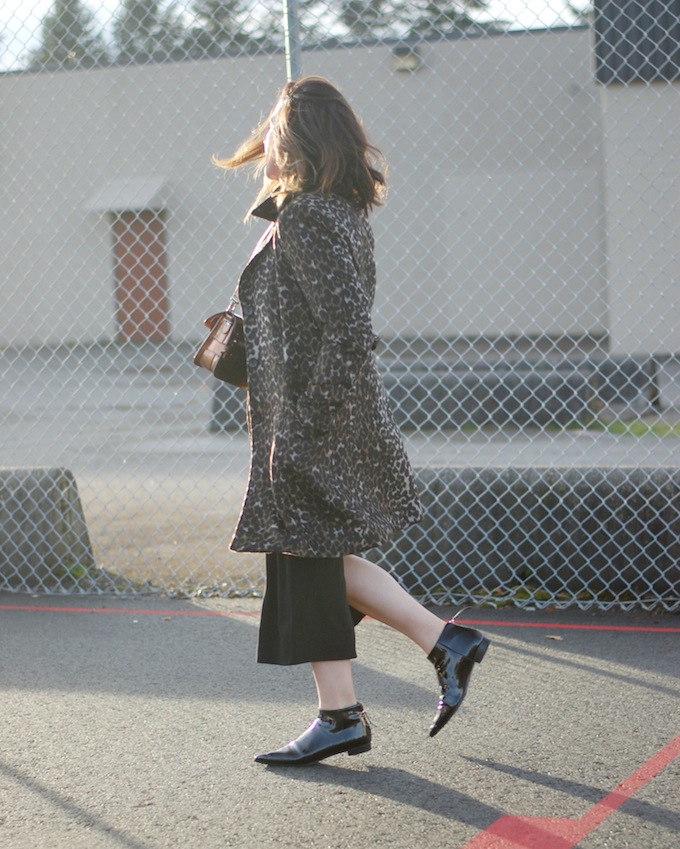 Le Chateau wool leopard coat Vancouver fashion blogger