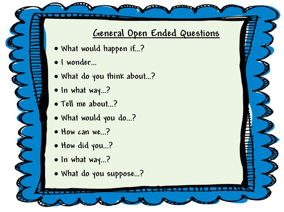 open ended questions for problem solving