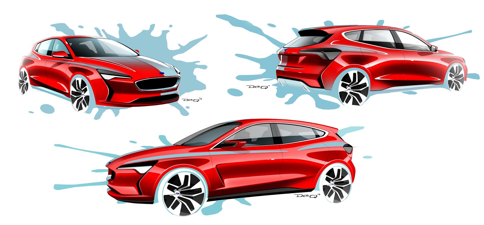 Ford Focus sketch by Jordan Demkiw