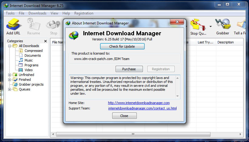free download idm 6.25 full version with serial key
