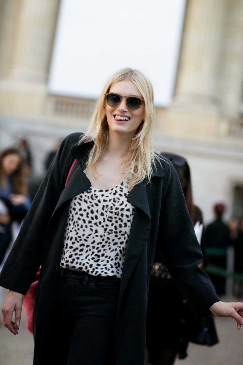 Model Street Style: Lily Donaldson in Animal Print - The Front Row View