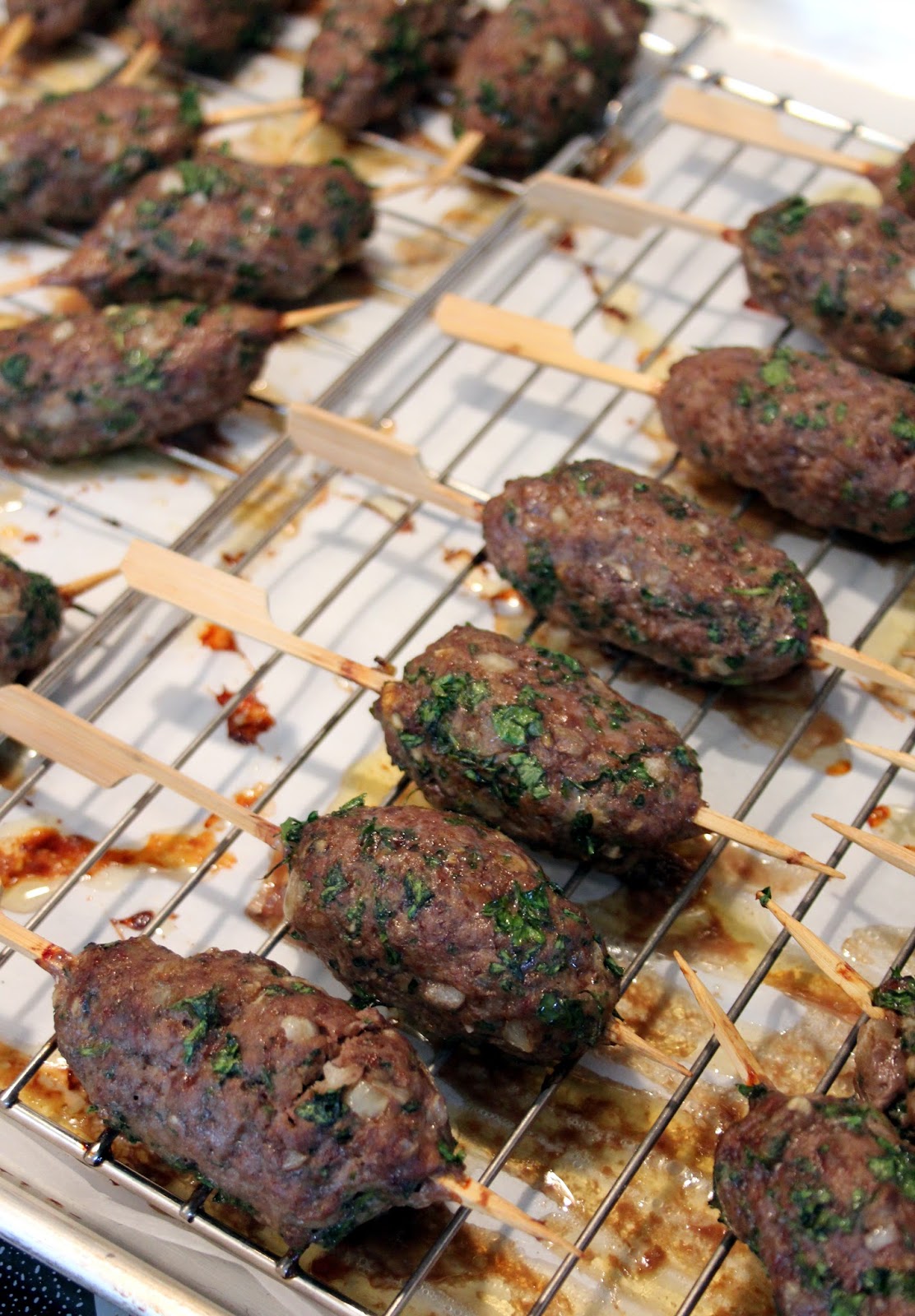 Jo and Sue Mini Kafta Kabobs With Garlic Yogurt Sauce