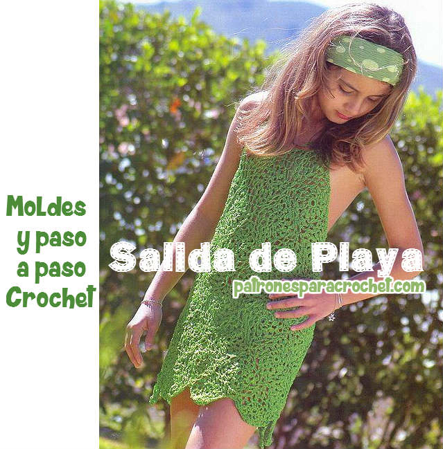 Vestido ir a la playa ~ Moldes y a Crochet