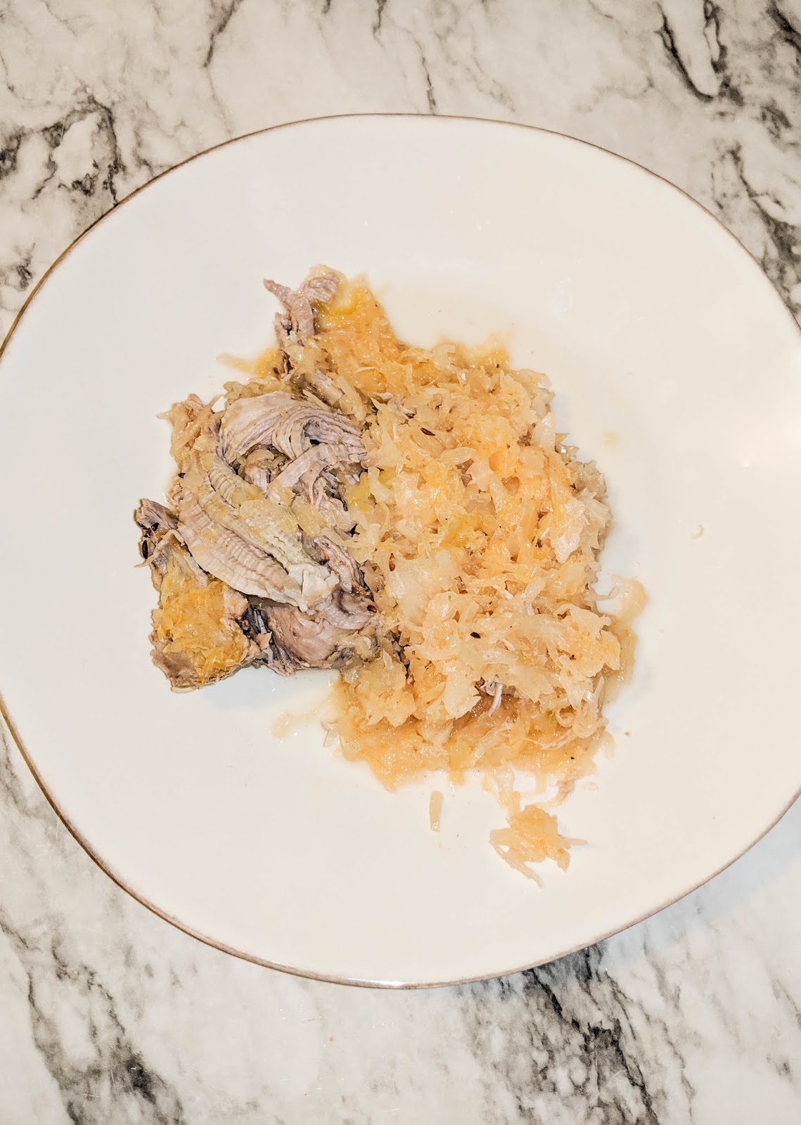 Don't Mind Our Mess CrockPot Pork and Sauerkraut New Year's