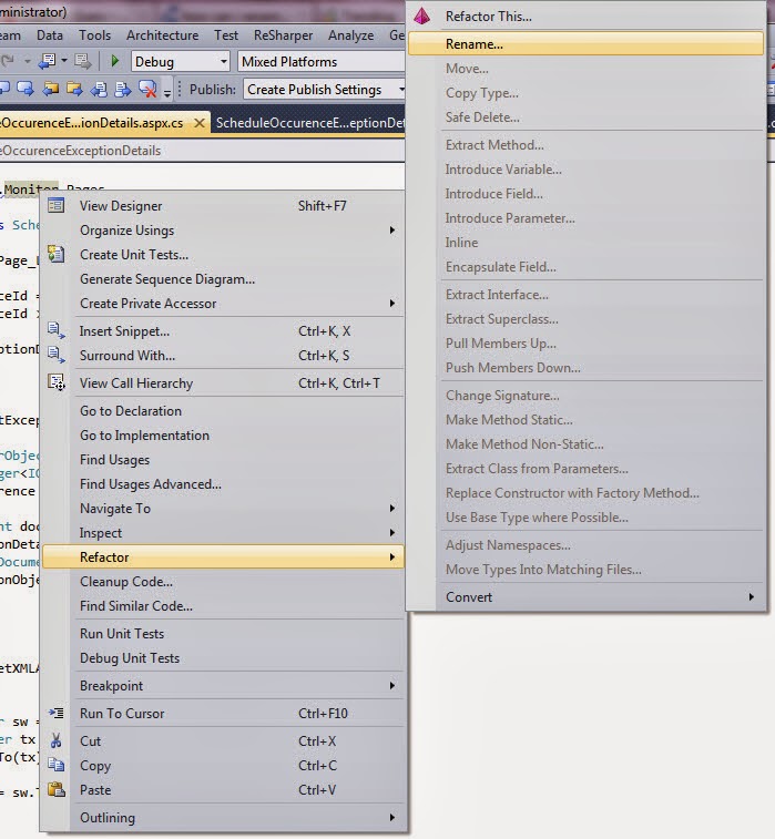 Programming Concepts Help: Renaming Project Solution and Items