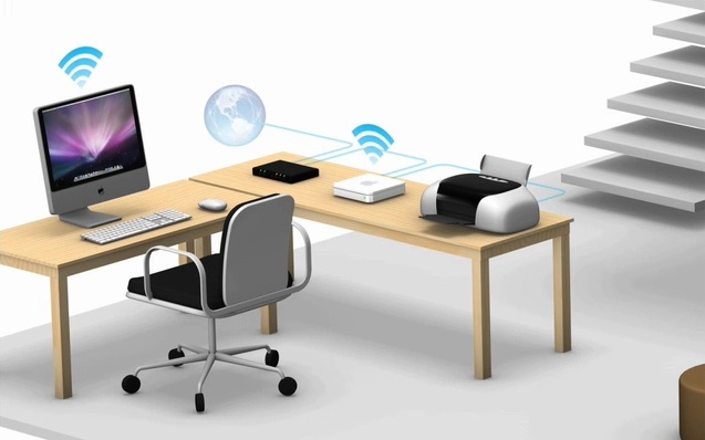 домашний интернет роутер. бизнес офис. Wi-fi роутер 5g круглый. красивый роутер. роутер на столе.