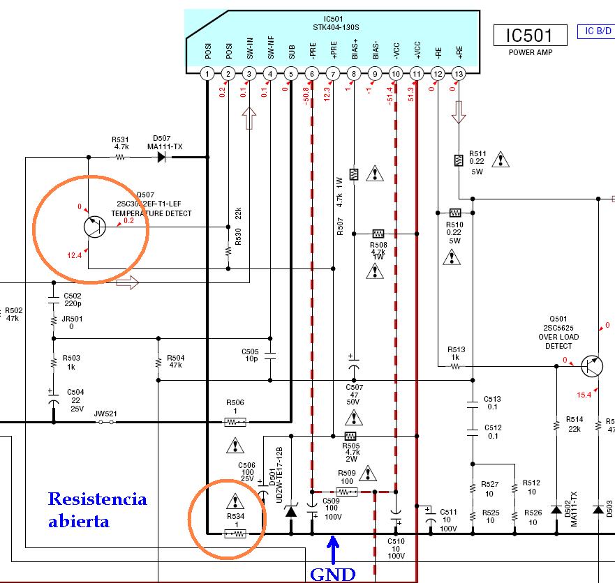 HCD-GT44 no enciende y led parpadea sin parar | Laboratorio Electrónico