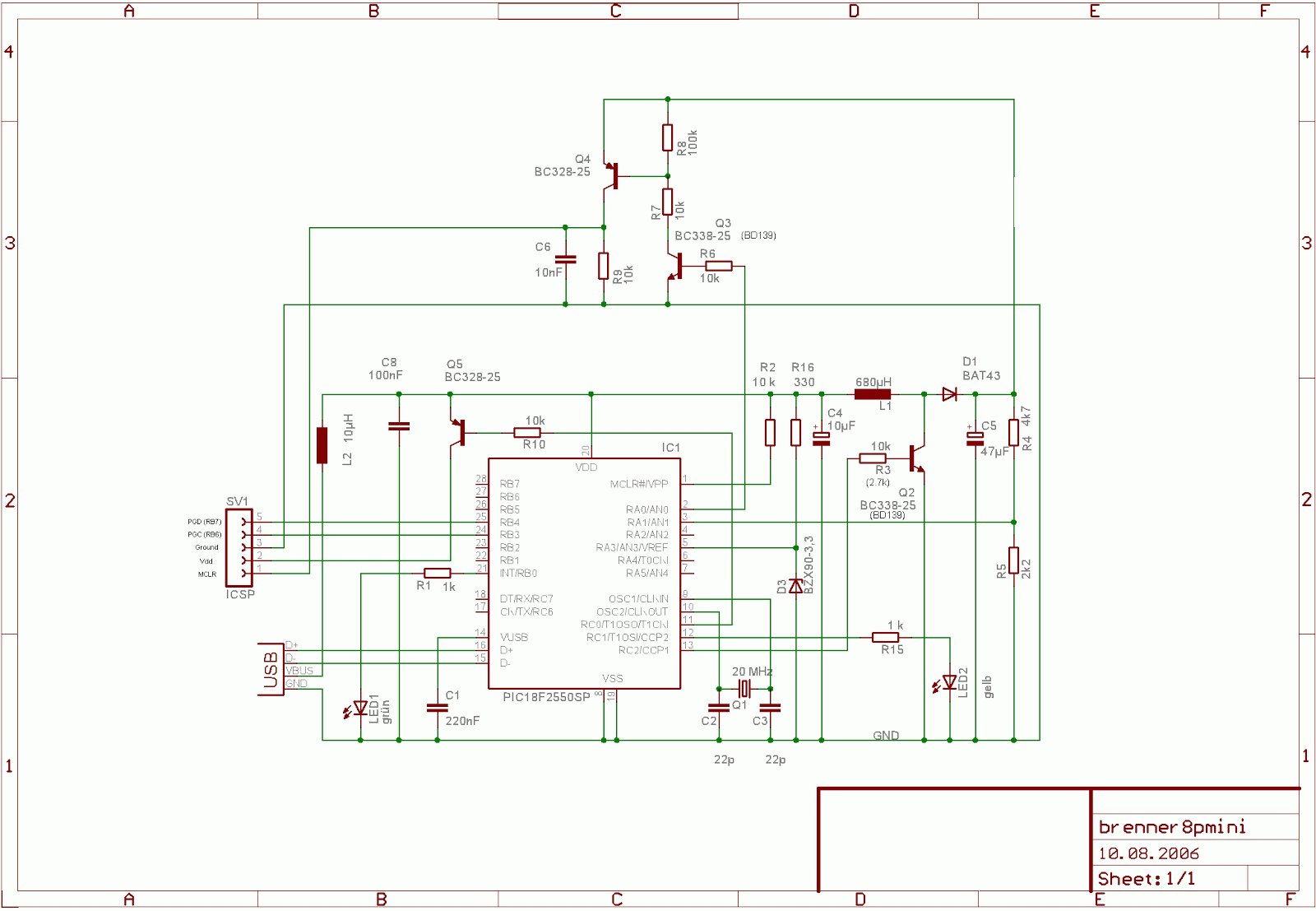 USB PIC Programmer (Brenner8) | * S . S . E